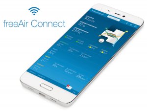 WLAN-Smartphone-Steuerung für freeAir-Lüftungsgerät