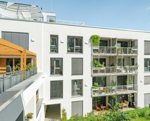 Mehrfamilienhaus Mainz mit freeAir100e Lüftungsanlagen
